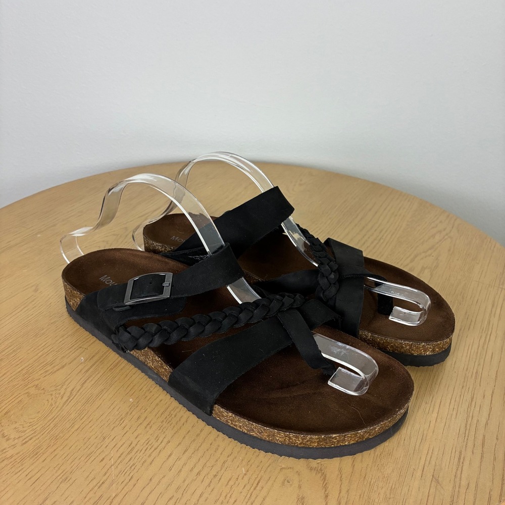 Mountain Sole Braided Slip On Leather‎ Sandal Women's 10 Comfort Support Walking